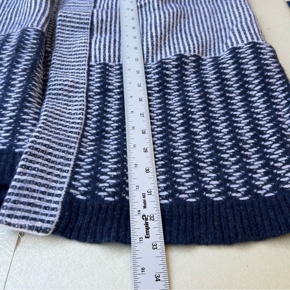 Madewell 100% MERINO WOOL Patchwork
Collage Cardigan In Indigo Women Size Large - Picture 5 of 9